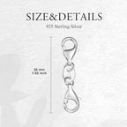 925 Sterling Silver Lobster Clasp for DIY Necklace Bracelet Jewelry Making, Double Spring Clasp with Closed Jump Rings, Necklace Extender Clasp Connector Bracelet Extension (Style 4) - style: Style 4