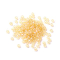 Craftdady 12/0 Glass Seed Beads 2x1.5mm Transparent Lustered Round Loose Pony Beads PaleGoldenrod About 3000Pcs for Jewelry Making Hole: 0.3mm - color: PaleGoldenrod, 2x1.5mm