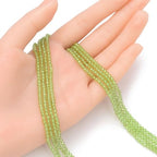 Adabele 15 Inch Natural Green Peridot Healing Gemstone 3mm (0.12 Inch) Tiny Small Faceted Round Loose Beads Stone Spacer (130-140pcs) for Craft Jewelry Making GK3-11 - color: Peridot, size: 3mm (0.12") - 15 inch/1 strand