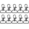 Swivel Snap Hook 35 PCS Black Lanyard Clips Metal Lobster Claw Clasps Keychain Hook with 3/4 INCH D Ring for Macrame Keychain Swivel Clips for Making Key Fobs - color: Black