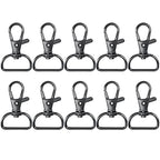 Swivel Snap Hook 35 PCS Black Lanyard Clips Metal Lobster Claw Clasps Keychain Hook with 3/4 INCH D Ring for Macrame Keychain Swivel Clips for Making Key Fobs - color: Black