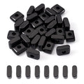 Craftora 30Pcs Black Acrylic Slider Letter I Beads Block Charm Chunky Bubble Alphabet Bead Large Hole Initials Beads for Keychain Bracelet Necklace Jewelry Making - color: Letter I