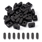Craftora 30Pcs Black Acrylic Slider Letter I Beads Block Charm Chunky Bubble Alphabet Bead Large Hole Initials Beads for Keychain Bracelet Necklace Jewelry Making - color: Letter I