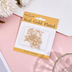 Beebeecraft 1 Box 20Pcs Extension Chain 18K Gold Plated Brass 55.5mm Curb Chain Extenders End Chains with Heart for Necklace Bracelet Jewelry Making - color: Gold-heart