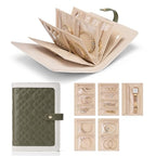 VLANDO Travel Jewelry Organizer Case,Mom Gifts from Daughter,Jewelry Storage Book Ring Binder with Clear Zipper Velvet Jewelry Pouch Bag,Travel Essentials for Rings,Necklace,Earrings-Olive Green - color: 03.Olive Green