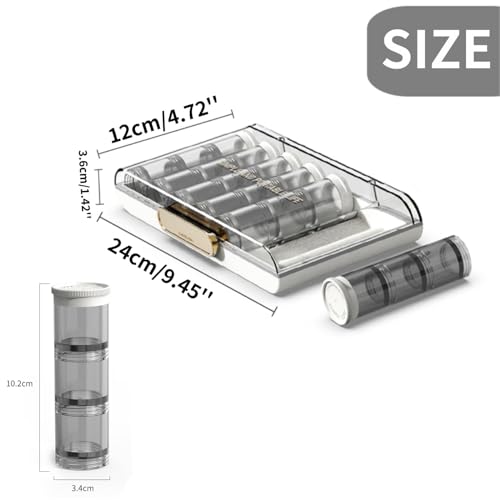 HAN SHENG 21 Compartments Jewelry Storage Box Case Jewelry Ring Display Organiser Box Holder Earrings Storage Case Portable Jewelry Dispenser Holder Travel Organizer