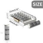 HAN SHENG 21 Compartments Jewelry Storage Box Case Jewelry Ring Display Organiser Box Holder Earrings Storage Case Portable Jewelry Dispenser Holder Travel Organizer
