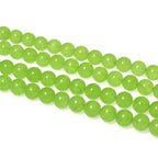 MJDCB Stone Beads 4mm 85pcs Round Fruit Green Jade Loose Gemstone Bead Charms for Jewelry Making Bracelet Necklace Earring Pendant - color: Fruit Green Jade, size: 4mm
