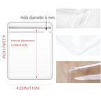 GSXRB PVC Hang Hole Anti Tarnish Jewelry Bags,Jewelry Bags Clear Plastic. Jewelry Pouch for Jewelry Rings and Earrings (prepunched4.33 * 4.33) - size: prepunched4.33*4.33