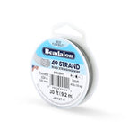 Beadalon 49 Strand Stainless Steel Bead Stringing Wire, .024 in / 0.61 mm, Bright, 30 ft / 9.2 m - color: Bright, style: .024 in / 0.61 mm, 30 ft / 9.2 m