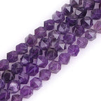 GEM-Inside Natural 6mm Amethyst Gemstone Loose Beads Faceted Purple Square Cambay Crystal Energy Stone Power for Jewelry Making 15" - color: Amethyst, size: 6mm