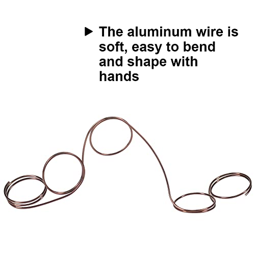 18 Gauge Aluminum Craft Wire - 165 Feet, 1mm Bendable Metal Wire for Jewelry, Sculpting, Modelling, Wreaths, Floral Making, Beading, Wire Wrapping (Bronze) - color: Bronze