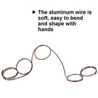 18 Gauge Aluminum Craft Wire - 165 Feet, 1mm Bendable Metal Wire for Jewelry, Sculpting, Modelling, Wreaths, Floral Making, Beading, Wire Wrapping (Bronze) - color: Bronze
