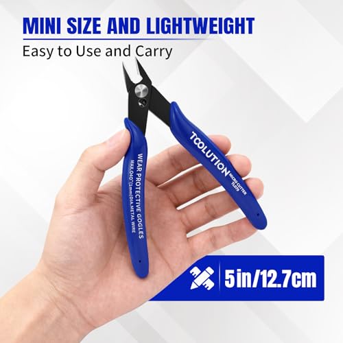 Micro Flush Cutters - 5 Pack Small Wire Cutter Snips Flush Cut Pliers Nippers - Side Cutter Diagonal Cutting Pliers for Zip Ties Craft Electronic - Sprue Cutters for Plastic Model - size: 5 Pack