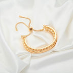 WOWORAMA Adjustable Slider Bracelets for Women Bar Friendship Bangle Bracelet for Women Gold/White Gold/Rose Gold Bolo Bracelet - color: Triple Bar-Gold