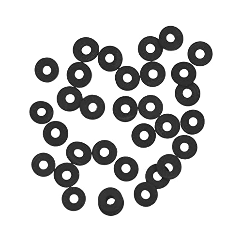 Mandala Crafts Black Heishi Beads 6mm – 3000 Flat Polymer Disc Clay Beads for Adult Jewelry Making Spacer Beads, Bracelets, Necklaces, and Earrings - color: Black, size: 6mm 3000 PCs