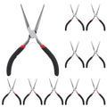 10 PCS 6 Inch Extra Long Needle Nose Pliers, Mini Precision Jewelry Pliers with Comfort Grip, Needle Nose for Jewelry Making, Repair, Crafts