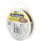 Beadalon 19 Strand Stainless Steel Bead Stringing Wire, .015 in / 0.38 mm, Bronze, 100 ft / 31 m - color: Bronze, style: .015 in / 0.38 mm, 100 ft / 31 m