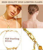 Dailyacc 925 Sterling Silver Lobster Clasp with Closed Jump Rings Gold Necklace Clasps and Closures for Jewelry Bracelet Extender,Made in Italy - color: 8pcs Gold & Silver, size: 0.47IN/12MM