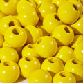 240Pcs Yellow Wood Beads 16mm for Craft Large Hole Wood Beads for Craft - color: Yellow