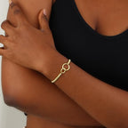 Mothers Day Gifts - Beaded Bracelets for Women 14K Silver Gold Plated Stretch Handmade Ball Bracelets Cute Charm Bracelet Dainty Stackable Cross Heart Bow Wave CZ Circle Trendy Jewelry Easter Gifts - color: double-circle