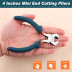 SPEEDWOX Mini End Nipper Pliers 4-Inch End Cutting Pliers Small Jewelry Making Pliers Convex Shoulder Thin Precision Wire Cutters for Cutting Jewelry Wire Nails Pulling Beading Hobby Work Craft - style: Wire Cutters