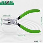 Mini Lineman's Pliers Combination Pliers with Cutter 5 Inch Wire Cutting Pliers Serrated Jaw Micro Linesman Plier for Twisting and Cutting Wires Clamping Screws Jewelry Making - style: Linemans Pliers