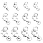 OHINGLT Lobster Claw Clasps with Closed Jump Rings,Necklace Clasps and Closures Suitable for Jewelry Making Necklaces Bracelet (12PCS Silver, (8+9+11) MM/(0.32+0.35+0.41) in) - color: 12PCS Silver, size: 0.32+0.35+0.43in / 8+9+11mm