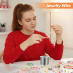 28 Gauge Jewelry Copper Wire, 328 ft/100 m Rust Resistant Craft Copper Wires, Bulk Soft Pure Silver Coppers Wire, Plated Metal Thin Beads Wires for Making Crafts Wrapping Jewelry - color: Silver