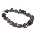 Natural Smoky Quartz Crystal Nugget Raw Graduated Beads Strand 2mm Hole Drilled - color: Smoky Quartz