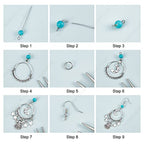 SUNNYCLUE 1 Box DIY 10 Pairs Angel Fairy Charm Boho Style Chandelier Charms Earring Making Kit Feather Star Dream Catcher Pendants for Jewelry Making Kits Adult Women DIY Craft Beginner Supplies - color: Chandelier Bohemian Style E