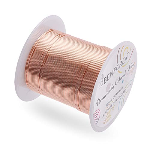 BENECREAT 22 Gauge 55 Yards Jewelry Beading Wire Tarnish Resistant Copper Wire for Beading Wrapping and Other Jewelry Craft Making - color: Copper, size: 22 Gauge