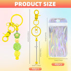 96 Pcs Beadable Keychains Bars bulk - 48 Candy DIY Metal Beaded Keychain Making Kit + 48 Bags Included, Bead Keychain Supplies,Blank Key Chain, Perfect for Women, Men, Mother's Day, Birthday Gift - color: Candy, size: 48