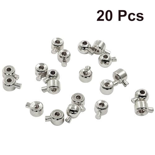 20Pcs Silver Crimp Beads 18K Silver Plated Beads 3mm Loose Rondelle Spacer Beads Metal Bead Spacers Beads for DIY Bracelet Necklace Jewelry Making - color: Silver
