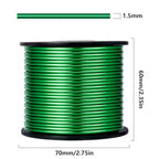 Aluminum Craft Wire, 75 Feet 1.5mm/ 16 Gauge Green Bendable Soft Metal Aluminum Wire Roll Bulk for DIY Crafts Sculpting Jewelry Making - color: Green, size: 16 Gauge