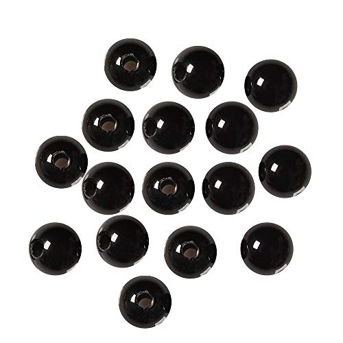 2.0mm Large Hole Black Onyx Smooth Round 6mm Crystal Energy Stone Healing Power Natural Gemstone Loose Beads for Jewelry Making
