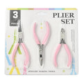 Jewelry Pliers Set (3-Piece) - Needle Nose Pliers, Round Nose Pliers & Wire Cutters for Jewelry Making, Repair, Wire Wrapping, Crafting - Professional DIY Tools (Pink) - color: Pink