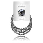 3Pcs Natural Healing Crystal Bracelets for Women Men, 4mm 6mm 8mm Beaded Stretch Bracelet Set, Black Tourmaline Natural Stone Gemstone Jewelry Gifts for Meditation, Reiki & Yoga - color: Hematite