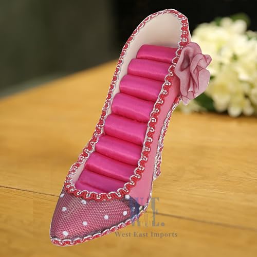 2 PCS Set Jewlery Display Shoe Ring Holder - Mannequin Necklace Display Bracelet Orgaziner (Fuchsia) - color: Fuchsia
