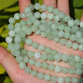 Natural Stone Beads Green Burmese Jade 8mm Polished Round Smooth Gemstone Beads for Jewelry Making Supplies 15 Inch(45Beads) - color: Green Burmese Jade 8mm-45pcs