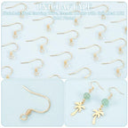 UNICRAFTALE 100Pcs Real 18K Gold Plated Earring Hooks Stainless Steel French Hooks with Horizontal Loop Metal Ear Wires Drop Earring Finding for Jewelry Making DIY Earrings Findings 17x18x2.4mm - size: 17mm Long