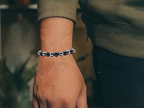 Amazing Gemstone Bracelet for Lymphatic Drainage - Black Obsidian Hematite Bracelet Set for Men Women Healing Calming Anxiety Stress Relief Gifts Pulseras Para Hombres Mujer Stocking Stuffers - color: Lymphatic Drainage