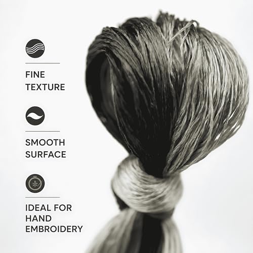 Natural 100% Silk Thread, Handmade Embroidery Thread Silk Floss 8 Colors 110m Each (78) - color: 78