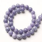 8mm 90pcs Natural Purple Angelite Stone Beads Lavender Gemstone Round Loose Beads for Jewelry Making DIY Bracelet Necklace Earrings 32" 2 Strands - color: Purple Angelite Stone Beads, size: 8mm(2 strands)