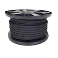 QNR 1/2" Black Shock Cord, Marine Grade Polyester Bungee Cord, 100 ft Spool, UV Resistant Elastic Rope - size: (#16) 1/2" x 100 feet