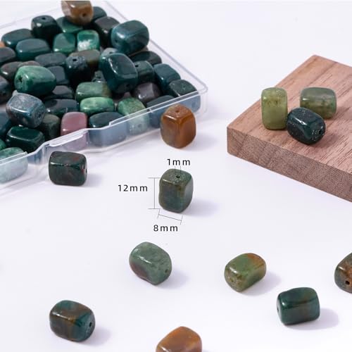 Natural Large Indian Agate Cube Stone Beads 8x11mm 38cm/str Loose Semi Gemstone Stone Square Beads for Making Bracelets Necklace - color: Indian Agate