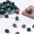 Natural Large Indian Agate Cube Stone Beads 8x11mm 38cm/str Loose Semi Gemstone Stone Square Beads for Making Bracelets Necklace - color: Indian Agate