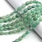 Stone2wear Natural Emerald Beads Smooth Oval 5x4mm-10x8mm | Genuine Green Gemstone 13" Strand | May Birthstone Jewelry Making Supplies DIY Necklace Bracelet