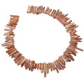 rockcloud Natural Rock Crystal Points Titanium Coated Clear Quartz Sticks Spikes Top Drilled 15 inch Strand,Natural Champagne - color: #27-Champagne(Small)