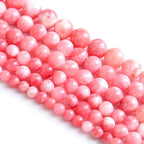 120PCS 6MM Pink Persian Jade Spacer Loose Beads for Jewelry Making DIY Bracelet Necklace 2 Strands - color: Pink Persian Jade, size: 6mm (2 strands)